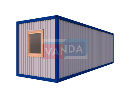 Металлический блок контейнер с тамбуром 5,85х2,4 - Оргалит  ДВП